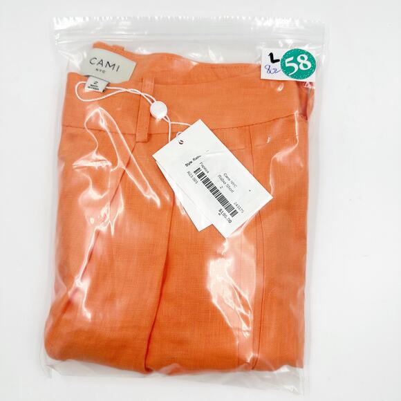 Cami NYC Rabia Linen Lined Short Papaya R23-S01-N-PPAYA Size 2 XS NEW NWT - Picture 4 of 4